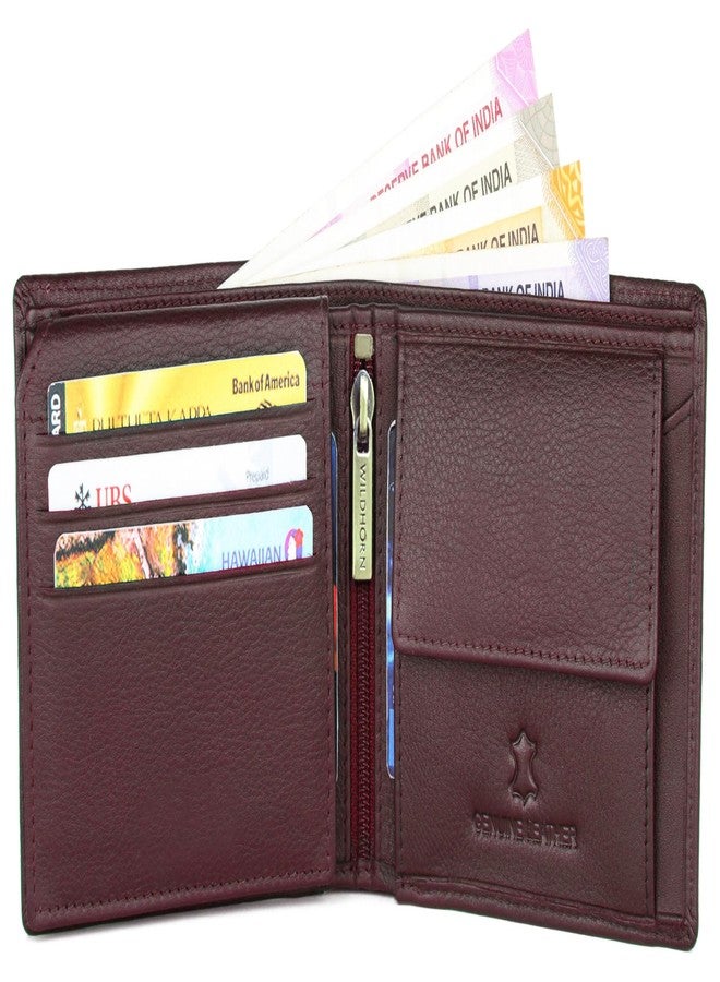 وايلدهورن محفظة جلدية للرجال من وايلد هورن مزودة بتقنية الحماية من تقنية RFID، لون عنابي - Image 4